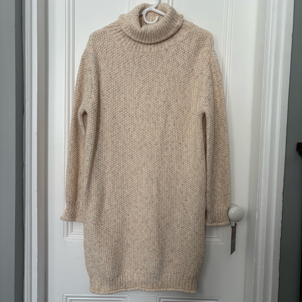 Mia & Tess Turtle Neck Sweater Dress with Soft Knit Texture
